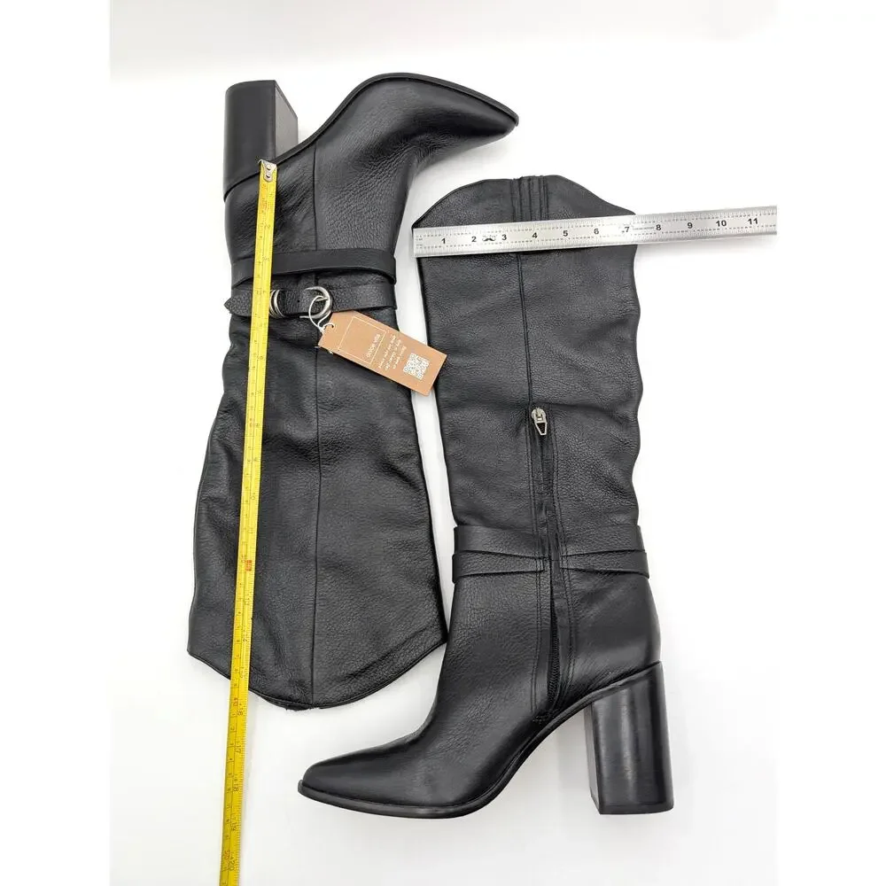 Dolce Vita Tyrone Pointed Toe Knee High Boots Women's Black Size US7 EU37